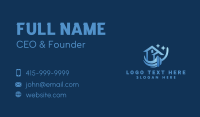 Blue House Cleaning Mop Business Card