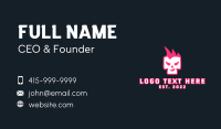 Fire Mohawk Skull Business Card