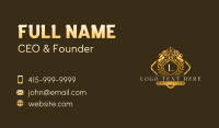 Lion Shield Crown Business Card Design