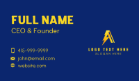 Electric Bolt Letter A  Business Card