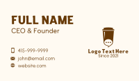 Coffee Cup Chat Business Card Design