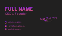 Gradient Generic Wordmark  Business Card Design