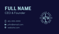 Dumbell Gym Monogram Business Card