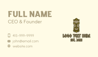 Traditional Tiki Statue Business Card