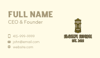 Traditional Tiki Statue Business Card