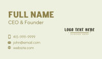 Vintage Apparel Brand Business Card