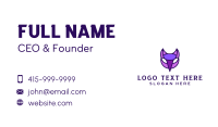 Purple Nocturnal Owl Business Card