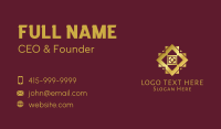 Golden Hotel Emblem Business Card