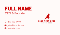 Red Phoenix Silhouette Business Card