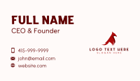 Red Phoenix Silhouette Business Card