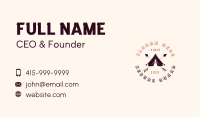 Camping Tent Adventure Business Card