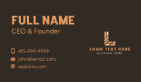 Construction Letter L Business Card