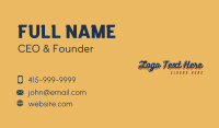 Retro Shadow Wordmark Business Card