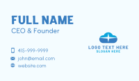 Blue Sparkle Cloud Business Card