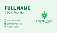 Cannabis Leaf Pipe  Business Card Design