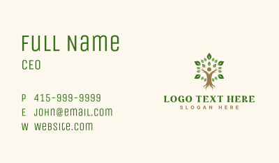 Eco Health Human Tree  Business Card