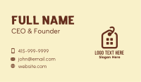 Brown House Sale Tag Business Card