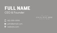 Elegant Chic Wordmark Business Card Design