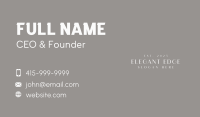 Elegant Chic Wordmark Business Card Image Preview