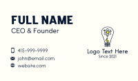 Atom Lightning Bulb Business Card Design