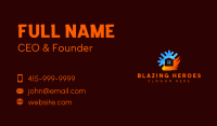 House Flame Snowflake HVAC Business Card Image Preview