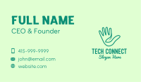 Minimalist Hand Leaf  Business Card