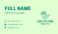 Minimalist Hand Leaf  Business Card Design