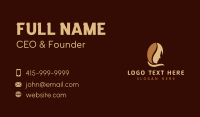 Lady Face Coffee Bean Business Card Design