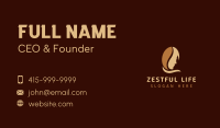 Lady Face Coffee Bean Business Card