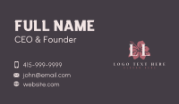 Hibiscus Flower Lettermark Business Card
