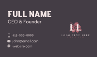 Hibiscus Flower Lettermark Business Card Design