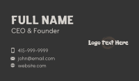 Stone Age Wordmark  Business Card