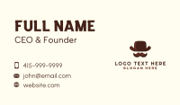 Mustache Gentleman Hat Business Card