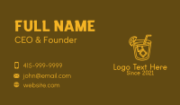 Golden Liquor Cocktail  Business Card Design