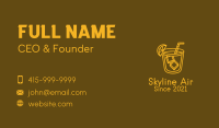 Golden Liquor Cocktail  Business Card