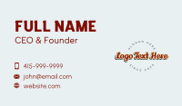 Round Shadow Wordmark Business Card