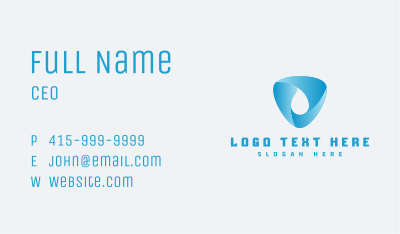Triangular Water Droplet Business Card