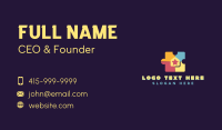 Jigsaw Puzzle Daycare Business Card Design