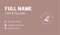 Curvy Round Lettermark Business Card