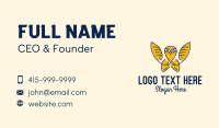 Gold Flying Owl Business Card