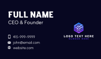 Technology Software Cube Business Card