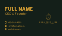 Royal Crown Shield Lettermark Business Card