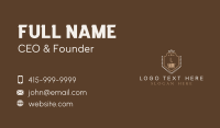 Wreath Shield Crown School Business Card