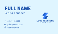 Blue Corporate Letter Z Business Card