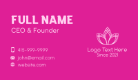 Monoline Lotus Flower  Business Card Design