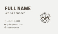 Lumberjack Axe Carpentry Business Card Design