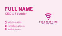 Digital Wifi Letter S  Business Card