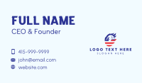 American Flag Eagle Business Card Design