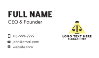 Justice Scale Lamp  Business Card