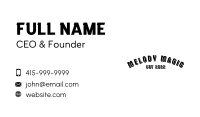 Curved Text Business Card